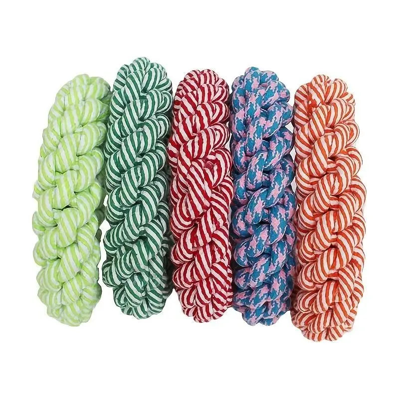 Heavy-Duty Bite-Resistant Rope Dog Toy for Medium to Large Dogs - Interactive Dental Cleaning and Chewing Toy for Pulling Games and Solo Play