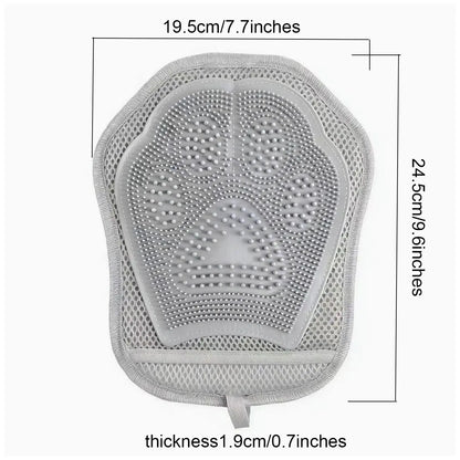 Pet Hair Removal Gloves, 2-In-1 Dual-Sided Pet Grooming Tool, Deshedding Tool, Silicone Brush & Glove for Pets, Furniture, Clothes