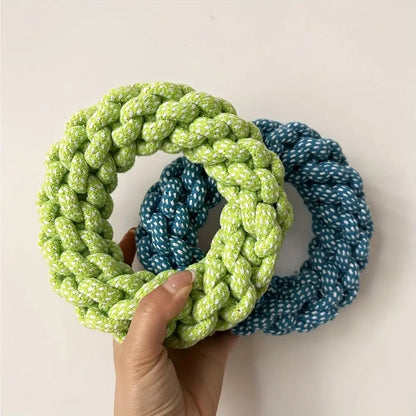 Heavy-Duty Bite-Resistant Rope Dog Toy for Medium to Large Dogs - Interactive Dental Cleaning and Chewing Toy for Pulling Games and Solo Play