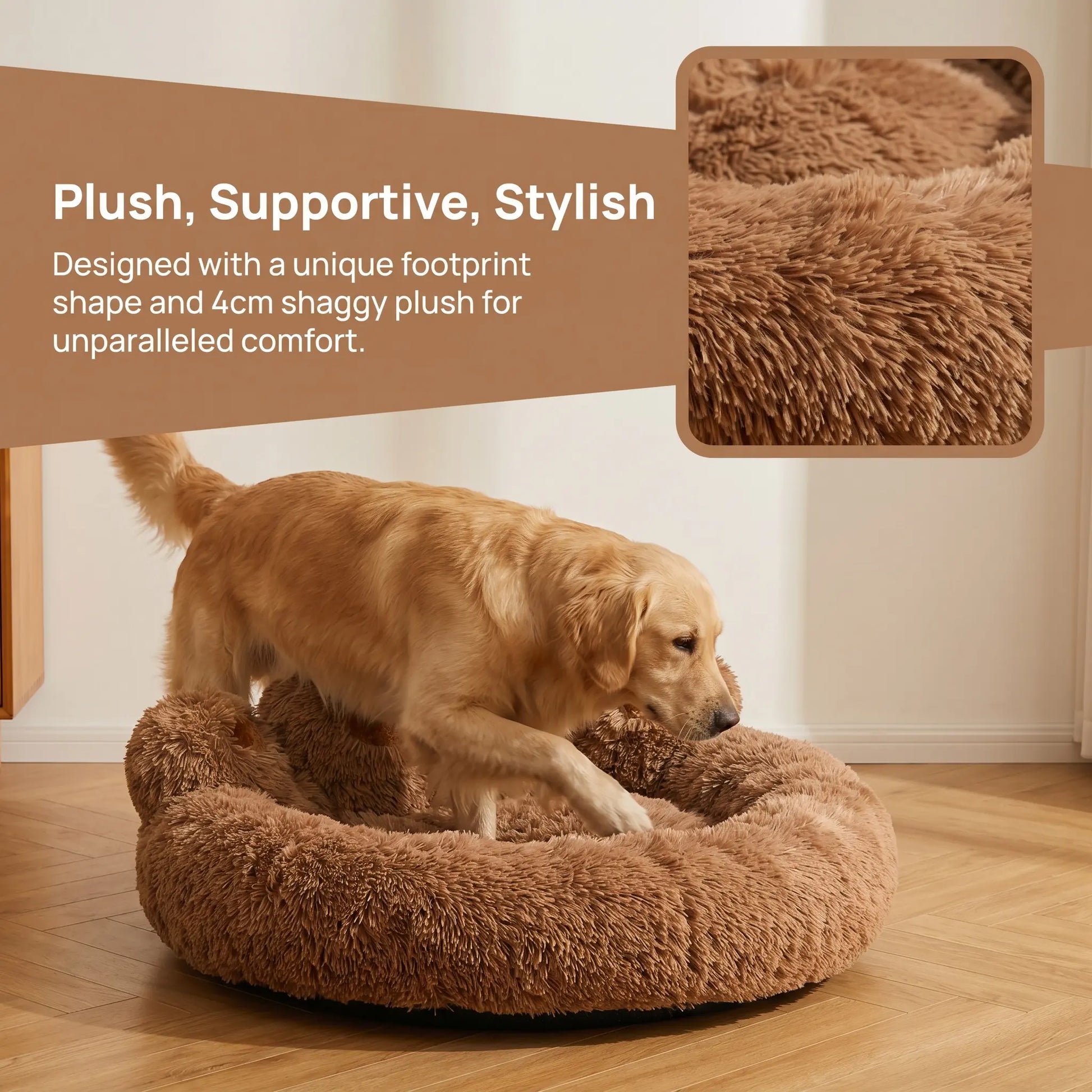 Plush Bear Paw-Shaped Pet Bed for Dogs and Cats