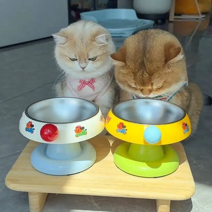 Stainless Steel Cat Bowl Feeder for Cats and Dogs, 3 Color Options, Anti-Slip, Non-Tip, Removable Inner Liner, Easy to Clean