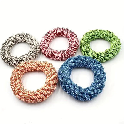 Heavy-Duty Bite-Resistant Rope Dog Toy for Medium to Large Dogs - Interactive Dental Cleaning and Chewing Toy for Pulling Games and Solo Play