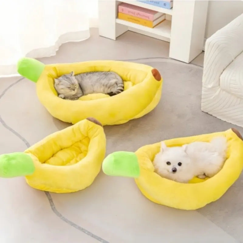 Banana Boat Pet Bed,  Detachable and Washable, Suitable for Small/Medium Cats/Dogs, Comfortable and Soft