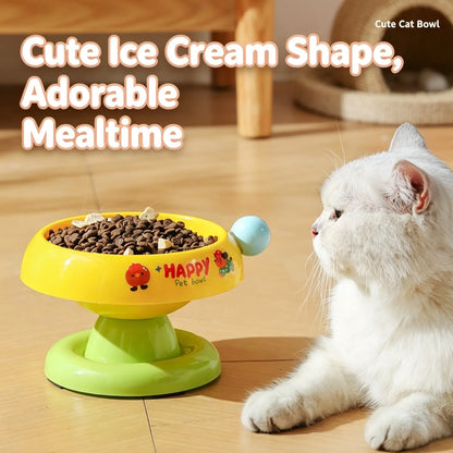 Stainless Steel Cat Bowl Feeder for Cats and Dogs, 3 Color Options, Anti-Slip, Non-Tip, Removable Inner Liner, Easy to Clean