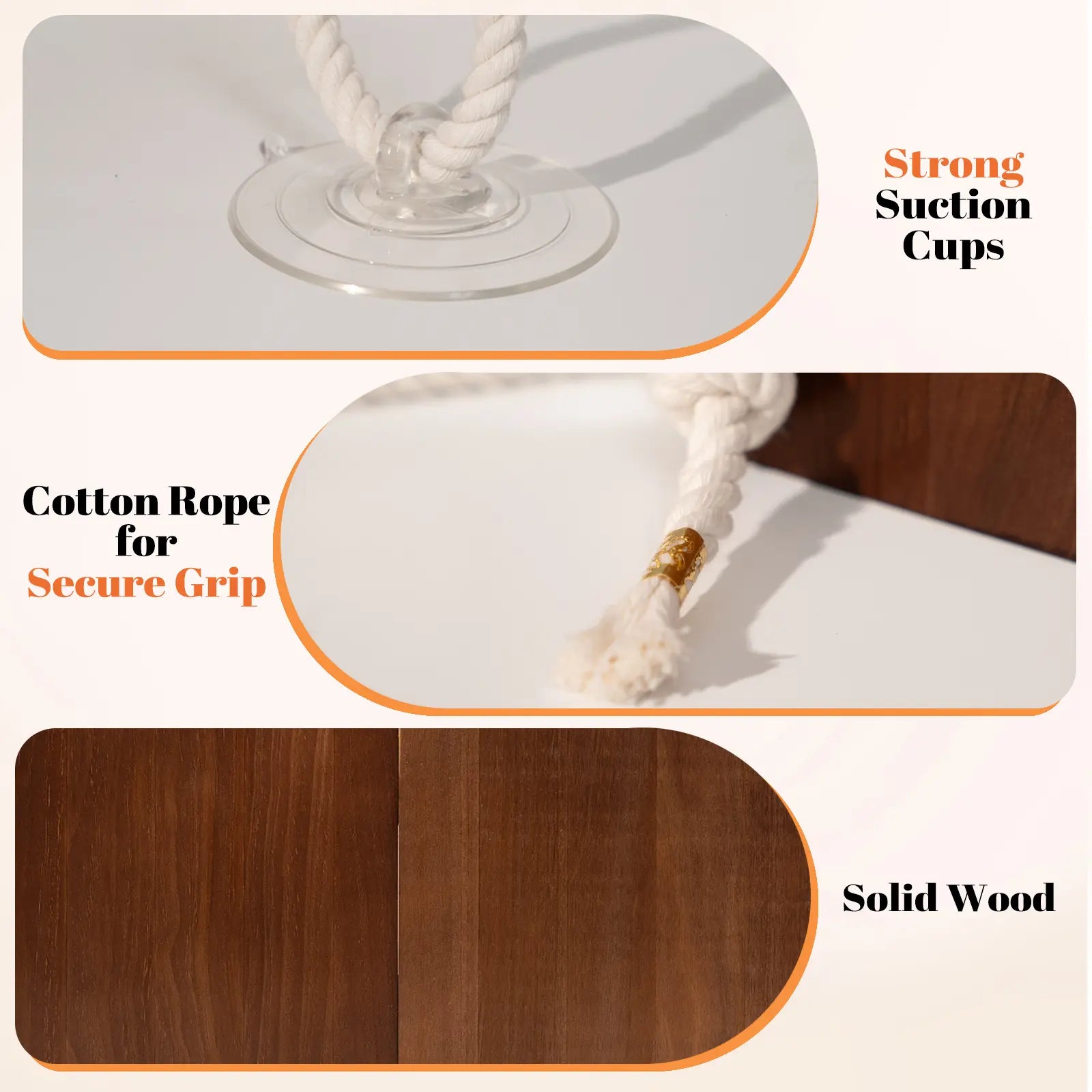 Solid Wood Cat Window Perch with Machine Washable Cusion,Strong Suction Cup, Cat Window Perch for Cats and Small Dog