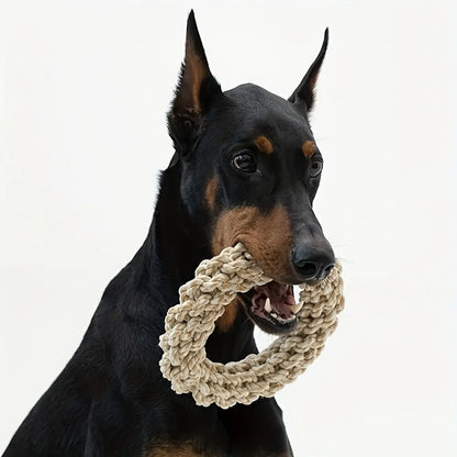 Heavy-Duty Bite-Resistant Rope Dog Toy for Medium to Large Dogs - Interactive Dental Cleaning and Chewing Toy for Pulling Games and Solo Play