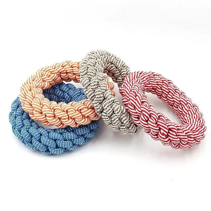 Heavy-Duty Bite-Resistant Rope Dog Toy for Medium to Large Dogs - Interactive Dental Cleaning and Chewing Toy for Pulling Games and Solo Play