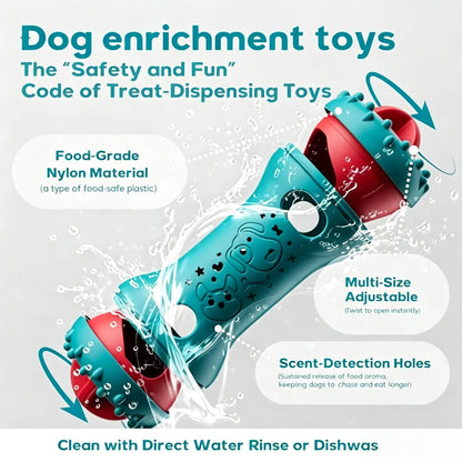 Interactive Treat Dispensing Puzzle Toy for Dogs and Cats - Enrichment Toy for IQ Training and Mental Stimulation, Ideal for Puppies and Adult Pets