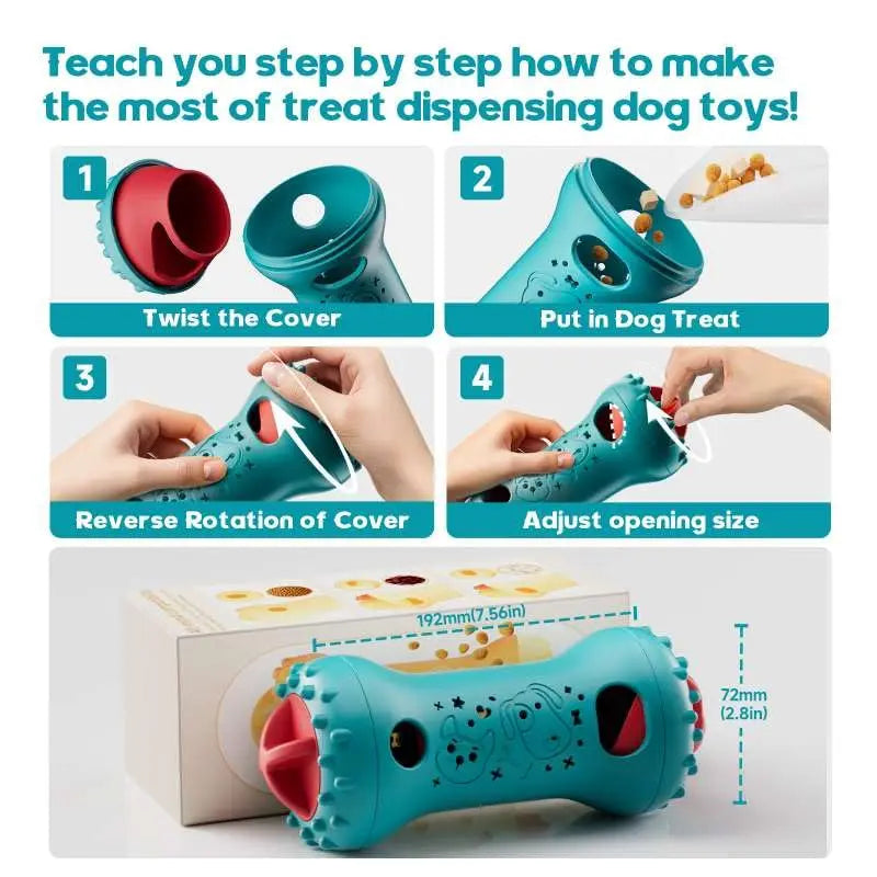 Interactive Treat Dispensing Puzzle Toy for Dogs and Cats - Enrichment Toy for IQ Training and Mental Stimulation, Ideal for Puppies and Adult Pets
