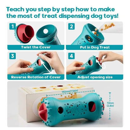 Interactive Treat Dispensing Puzzle Toy for Dogs and Cats - Enrichment Toy for IQ Training and Mental Stimulation, Ideal for Puppies and Adult Pets