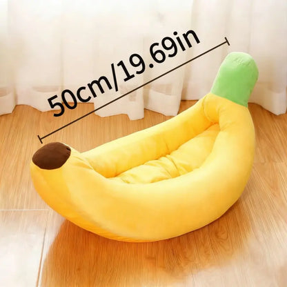 Banana Boat Pet Bed,  Detachable and Washable, Suitable for Small/Medium Cats/Dogs, Comfortable and Soft