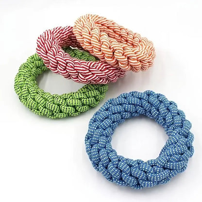 Heavy-Duty Bite-Resistant Rope Dog Toy for Medium to Large Dogs - Interactive Dental Cleaning and Chewing Toy for Pulling Games and Solo Play